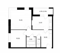 Купить квартиру г Одинцово, мкр Клубничное поле, д 8 13990000 рублей
